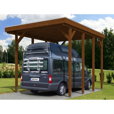 Skanholz Friesland Caravan Carport - Imprägniert, 397x555cm Skanholz Friesland Caravan Carport - Imprägniert, 397x555cm
