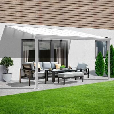 Home Deluxe Weiße Terrassenüberdachung - Frostsicher, UV-Schutz, Polycarbonat Home Deluxe Weiße Terrassenüberdachung - Frostsicher, UV-Schutz, Polycarbonat