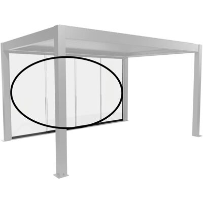 Biohort Glasschiebewand Klarglas 3,5 m Dunkelgrau-Metallic Biohort Glasschiebewand Klarglas 3,5 m Dunkelgrau-Metallic