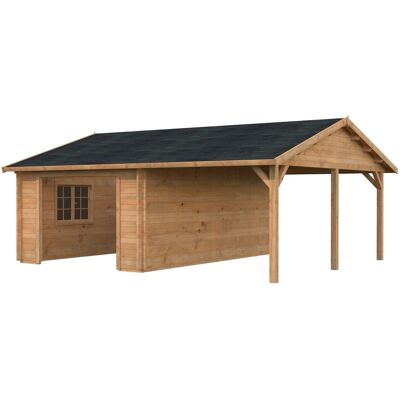 Palmako Garage Roger ohne Tor 653 x 550 cm Tauchgrundiert Hellbraun FSC® Palmako Garage Roger ohne Tor 653 x 550 cm Tauchgrundiert Hellbraun FSC®