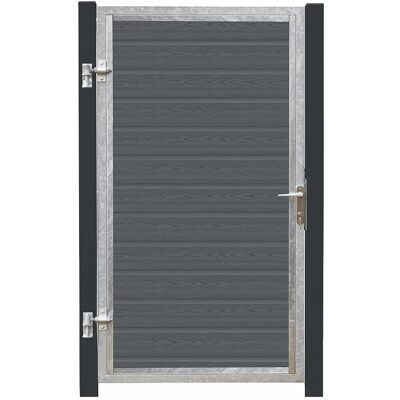 Plus Holz Einzeltor Artura WPC Schiefergrau DIN L 115x175 cm Pfosten Grauschwarz Plus Holz Einzeltor Artura WPC Schiefergrau DIN L 115x175 cm Pfosten Grauschwarz