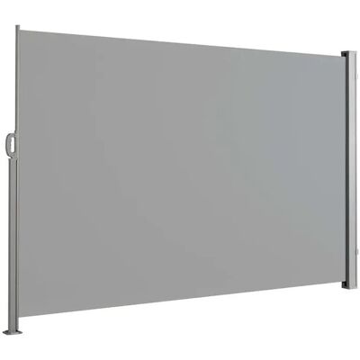 Floordirekt Seitenmarkise Ausziehbar Alu Sichtschutz Blickdicht Hellgrau 160 x 450 cm Floordirekt Seitenmarkise Ausziehbar Alu Sichtschutz Blickdicht Hellgrau 160 x 450 cm