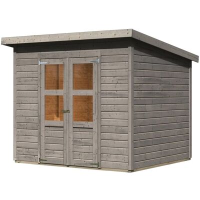 Karibu Gartenhaus Vellinge 5 Vorvergraut 219 x 238 x 210 cm Karibu Gartenhaus Vellinge 5 Vorvergraut 219 x 238 x 210 cm