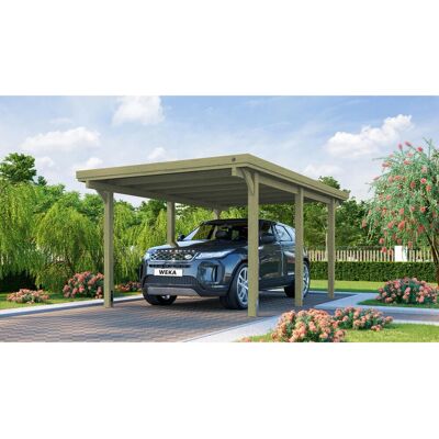 Weka Flachdach-Einzelcarport 617 Gr.1 mit PVC-Dachplatten 322 cm x 512 cm Weka Flachdach-Einzelcarport 617 Gr.1 mit PVC-Dachplatten 322 cm x 512 cm