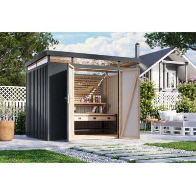 Karibu Metallgerätehaus Argos 3 Anthrazit Karibu Metallgerätehaus Argos 3 Anthrazit