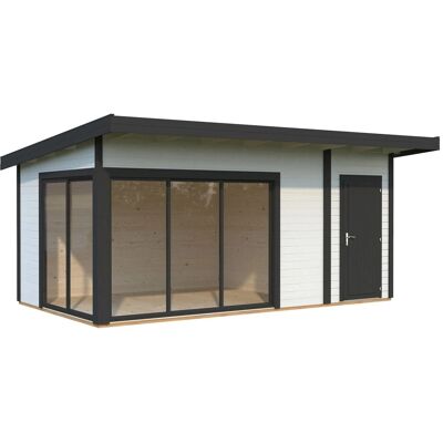 Palmako Holz-Gartenhaus Andrea Slide Plus Pultdach Lackiert 530 cm x 300 cm Palmako Holz-Gartenhaus Andrea Slide Plus Pultdach Lackiert 530 cm x 300 cm