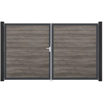 GroJa Tor 2-flg. Basicline Schmal Monument Oak Rahmen 306 cm x 180 cm DIN Links GroJa Tor 2-flg. Basicline Schmal Monument Oak Rahmen 306 cm x 180 cm DIN Links