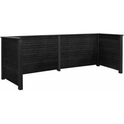Plus Mülltonnenverkleidung Plank Nadelholz Schwarz 377 cm x 97 cm x 108 cm Plus Mülltonnenverkleidung Plank Nadelholz Schwarz 377 cm x 97 cm x 108 cm