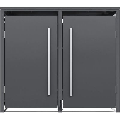 Westmann Mülltonnenbox Pedura 2 mit Fußpedal Anthrazit 80 cm x 132 cm x 116 cm Westmann Mülltonnenbox Pedura 2 mit Fußpedal Anthrazit 80 cm x 132 cm x 116 cm