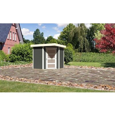 Karibu Holz-Gartenhaus Terragrau Lackiert 209 cm x 213 cm Karibu Holz-Gartenhaus Terragrau Lackiert 209 cm x 213 cm