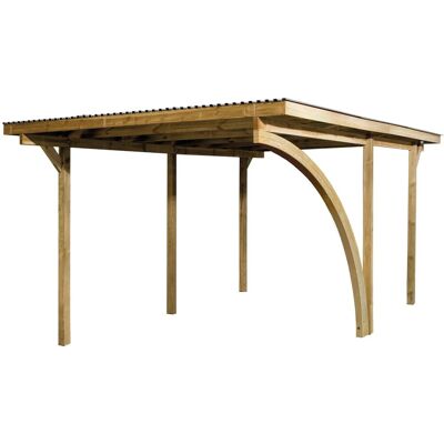 Weka 606 A Modell 1 Carport - Robust PVC-Dach, druckimprägniertes Kiefernholz Weka 606 A Modell 1 Carport - Robust PVC-Dach, druckimprägniertes Kiefernholz