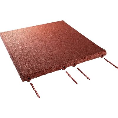 Fallschutzplatte/ElastikmatteRotbraun 50 cm x 50 cm x 3 cm Fallschutzplatte/ElastikmatteRotbraun 50 cm x 50 cm x 3 cm