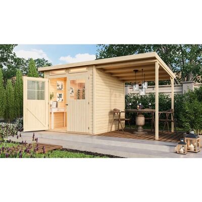 Karibu Holz-Gartenhaus Genf 3 Natur BxT: 397 cm x 213 cm Karibu Holz-Gartenhaus Genf 3 Natur BxT: 397 cm x 213 cm