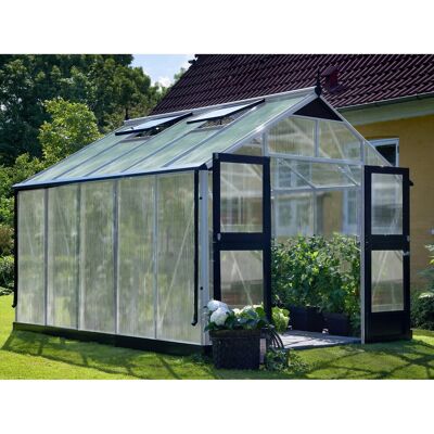 Juliana Premium Gewächshaus 10,9 m² - Polycarbonat - Aluminium/Schwarz Juliana Premium Gewächshaus 10,9 m² - Polycarbonat - Aluminium/Schwarz