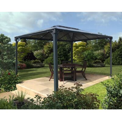 Palram - Canopia Martinique 3 x 4.3 GartenPavillon Anthrazit inkl. LED Set Palram - Canopia Martinique 3 x 4.3 GartenPavillon Anthrazit inkl. LED Set