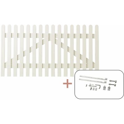 Plus Holz Einzeltor Retro Nadelholz Weiß 150 cm x 80 cm Plus Holz Einzeltor Retro Nadelholz Weiß 150 cm x 80 cm