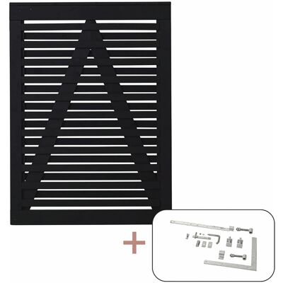 Plus Holz Einzeltor Osaka Nadelholz Schwarz 100 cm x 136 cm Plus Holz Einzeltor Osaka Nadelholz Schwarz 100 cm x 136 cm