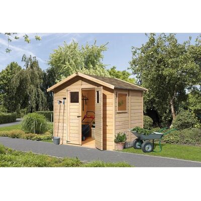 Karibu Holz-Gartenhaus Natur Unbehandelt 245 cm x 177 cm Karibu Holz-Gartenhaus Natur Unbehandelt 245 cm x 177 cm