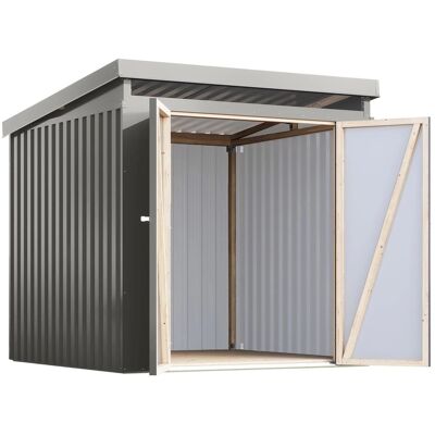 Karibu Metallgerätehaus Neos 2 Graualuminium Karibu Metallgerätehaus Neos 2 Graualuminium