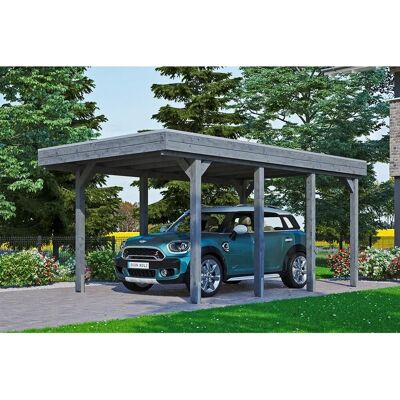 SKANHOLZ Friesland Carport - Flachdach, 17 m², 2.21 m H, grau SKANHOLZ Friesland Carport - Flachdach, 17 m², 2.21 m H, grau