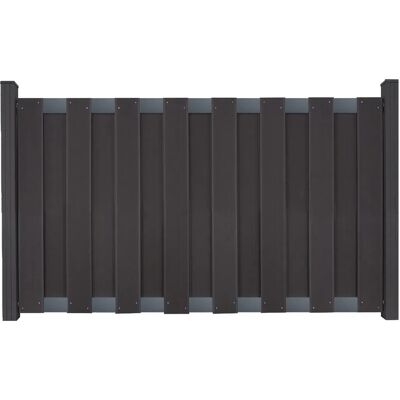 Groja Vorgartenzaun aus BPC 180 cm x 90 cm Anthrazit Querriegel DB703 Groja Vorgartenzaun aus BPC 180 cm x 90 cm Anthrazit Querriegel DB703