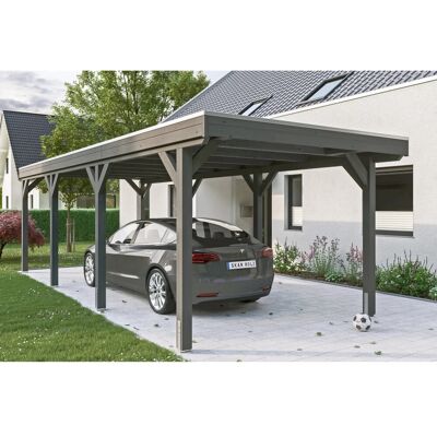 SKANHOLZ Grunewald Carport - Flachdach, 321x796cm, grau SKANHOLZ Grunewald Carport - Flachdach, 321x796cm, grau