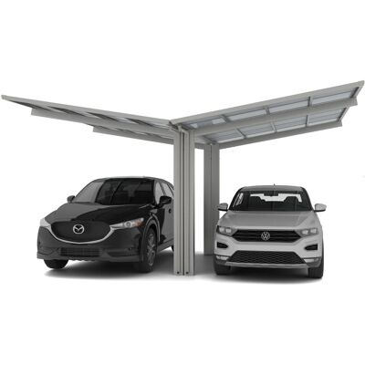 XIMAX Doppelcarport Linea 60 - Modernes Y-Form Design 2 Fahrzeuge XIMAX Doppelcarport Linea 60 - Modernes Y-Form Design 2 Fahrzeuge