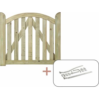 Plus Holz Einzeltor Ligno Nadelholz DIN L druckimprägniert 100 cm x 88/86 cm Plus Holz Einzeltor Ligno Nadelholz DIN L druckimprägniert 100 cm x 88/86 cm
