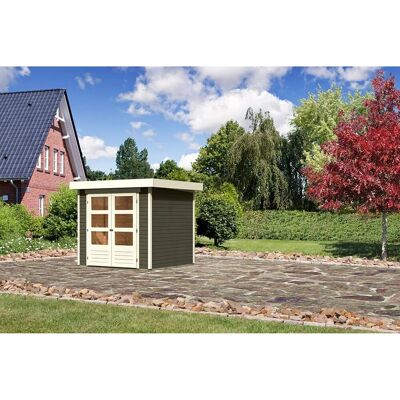 Karibu Holz-Gartenhaus Raala 2 Tür modern Terragrau BxT: 213x217cm Karibu Holz-Gartenhaus Raala 2 Tür modern Terragrau BxT: 213x217cm