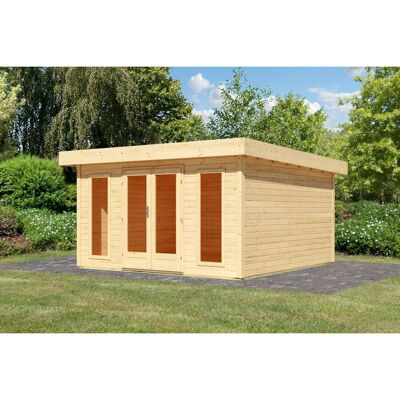 Karibu Gartenhaus Moniz m. Dachbegrünung Naturbelassen 238 x 393 x 393 cm Karibu Gartenhaus Moniz m. Dachbegrünung Naturbelassen 238 x 393 x 393 cm