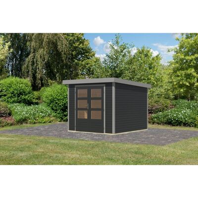 Karibu Gartenhaus Diego 3,5 C Anthrazit/Graualuminium 209 x 238 x 242 cm Karibu Gartenhaus Diego 3,5 C Anthrazit/Graualuminium 209 x 238 x 242 cm
