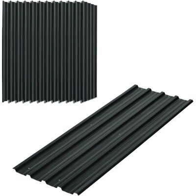 Outsunny Dachblech Stahl Dunkelgrau 129L x 45B cm Outsunny Dachblech Stahl Dunkelgrau 129L x 45B cm