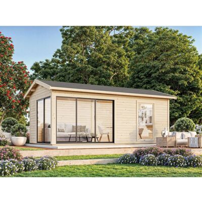 Palmako Gartenhaus Amanda Slide Plus 595 x 300 cm Naturbelassen FSC® Palmako Gartenhaus Amanda Slide Plus 595 x 300 cm Naturbelassen FSC®