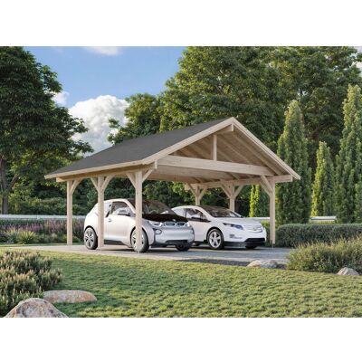 Palmako Robert Carport - Doppel, Natur, Nordischer Fichte - Carport Palmako Robert Carport - Doppel, Natur, Nordischer Fichte - Carport