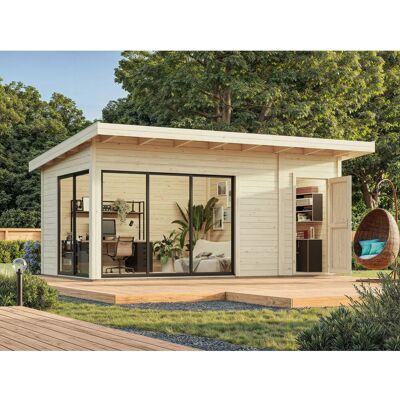 Palmako Holz-Gartenhaus Andrea Slide Pultdach Unbehandelt 530 cm x 300 cm Palmako Holz-Gartenhaus Andrea Slide Pultdach Unbehandelt 530 cm x 300 cm