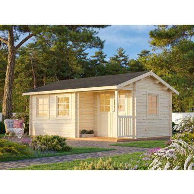 Palmako Susanna Holz-Gartenhaus Grau Satteldach Tauchgrundiert 510 cm x 380 cm Palmako Susanna Holz-Gartenhaus Grau Satteldach Tauchgrundiert 510 cm x 380 cm