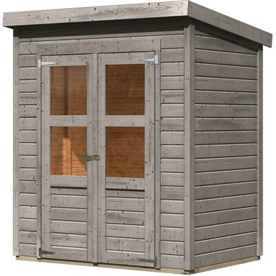 Karibu Gartenhaus Vellinge 2 Vorvergraut 219 x 178 x 122 cm Karibu Gartenhaus Vellinge 2 Vorvergraut 219 x 178 x 122 cm
