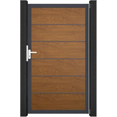GroJa Tor 1-flg. Basicline Premium 100 cm x 180 cm Golden Oak Rahmen DB703 GroJa Tor 1-flg. Basicline Premium 100 cm x 180 cm Golden Oak Rahmen DB703