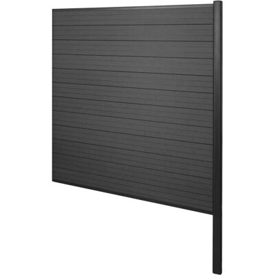 MCW WPC-Sichtschutz Savoie Windschutz Zaun Alu-Pfosten Zum Einbetonieren - Erweiterungselement 185cm MCW WPC-Sichtschutz Savoie Windschutz Zaun Alu-Pfosten Zum Einbetonieren - Erweiterungselement 185cm