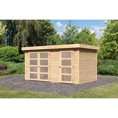 Karibu Holz-Gartenhaus Nürnberg Natur BxT: 400 cm x 213 cm Karibu Holz-Gartenhaus Nürnberg Natur BxT: 400 cm x 213 cm