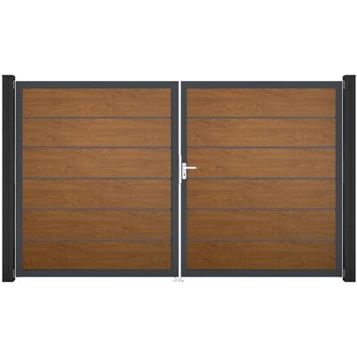 GroJa Tor 2-flg. Basicline Premium Golden Oak Rahmen 306 cm x 180 cm DIN Rechts GroJa Tor 2-flg. Basicline Premium Golden Oak Rahmen 306 cm x 180 cm DIN Rechts