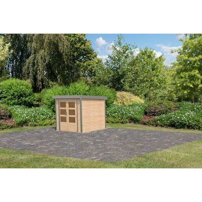 Karibu Gartenhaus Diego A Naturbelassen/Graualuminium 208,5 x 209 x 213 cm Karibu Gartenhaus Diego A Naturbelassen/Graualuminium 208,5 x 209 x 213 cm