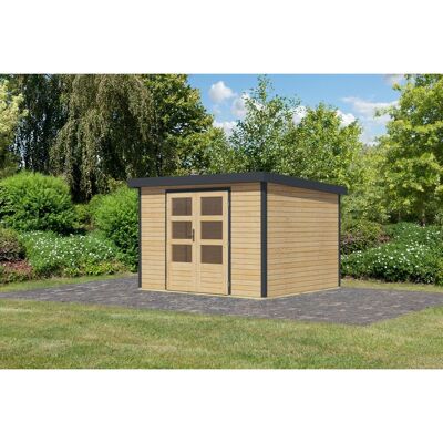 Karibu Gartenhaus Diego 5 A Naturbelassen/Anthrazit 209 x 298 x 242 cm Karibu Gartenhaus Diego 5 A Naturbelassen/Anthrazit 209 x 298 x 242 cm
