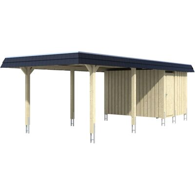 SKANHOLZ Carport Wendland - Abstellraum, unbehandelt - Carport SKANHOLZ Carport Wendland - Abstellraum, unbehandelt - Carport
