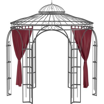 Eleo Vorhänge Polyester Weinrot 2er-Set für Pavillon Eleo Vorhänge Polyester Weinrot 2er-Set für Pavillon