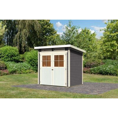 Karibu Holz-Gartenhaus Egersund Terragrau Pultdach Lackiert 199 cm x 152 cm Karibu Holz-Gartenhaus Egersund Terragrau Pultdach Lackiert 199 cm x 152 cm