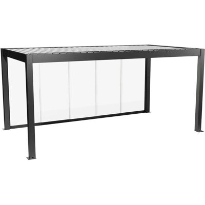 Biohort Glasschiebewand Klarglas 5,5 m Dunkelgrau-Metallic Biohort Glasschiebewand Klarglas 5,5 m Dunkelgrau-Metallic