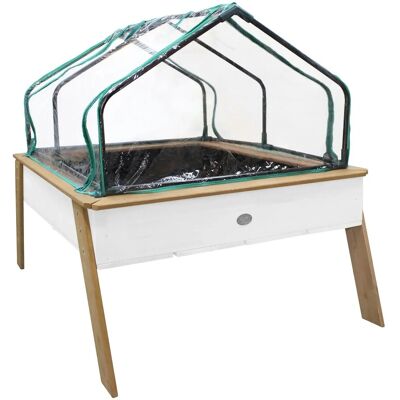Axi Hochbeet mit Gewächshaus Linda Braun Weiß 110 cm x 93,5 cm x 99,8 cm Axi Hochbeet mit Gewächshaus Linda Braun Weiß 110 cm x 93,5 cm x 99,8 cm