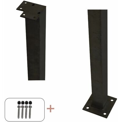 Plus Geländer Pfosten Ecke Stahl Schwarz 4,5 cm x 4,5 cm x 103,3 cm Plus Geländer Pfosten Ecke Stahl Schwarz 4,5 cm x 4,5 cm x 103,3 cm