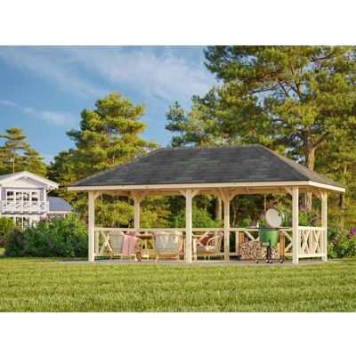 Palmako Pavillon Bianca Set 107 588 x 300 cm Lackiert Weiß FSC® Palmako Pavillon Bianca Set 107 588 x 300 cm Lackiert Weiß FSC®